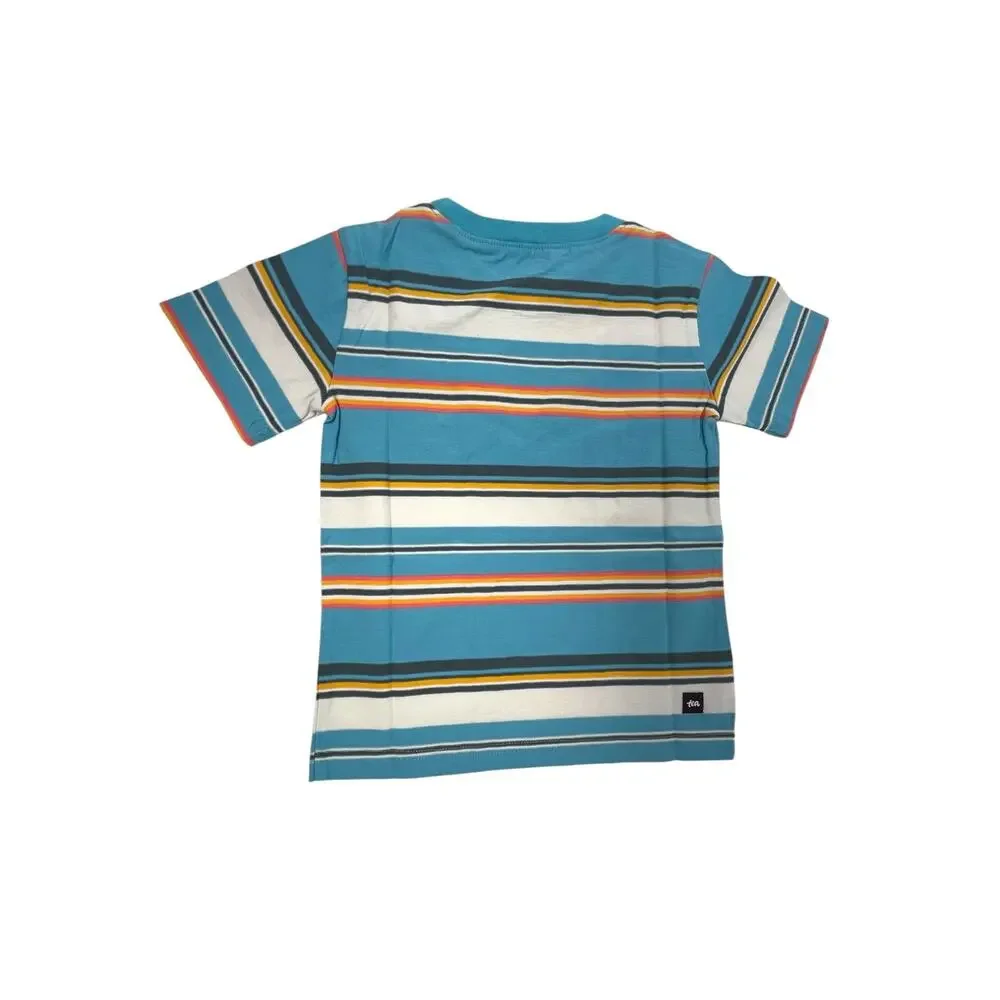 Tea Collection Striped Pocket Tee | 100% Cotton Jersey | Short Sleeve | NWT